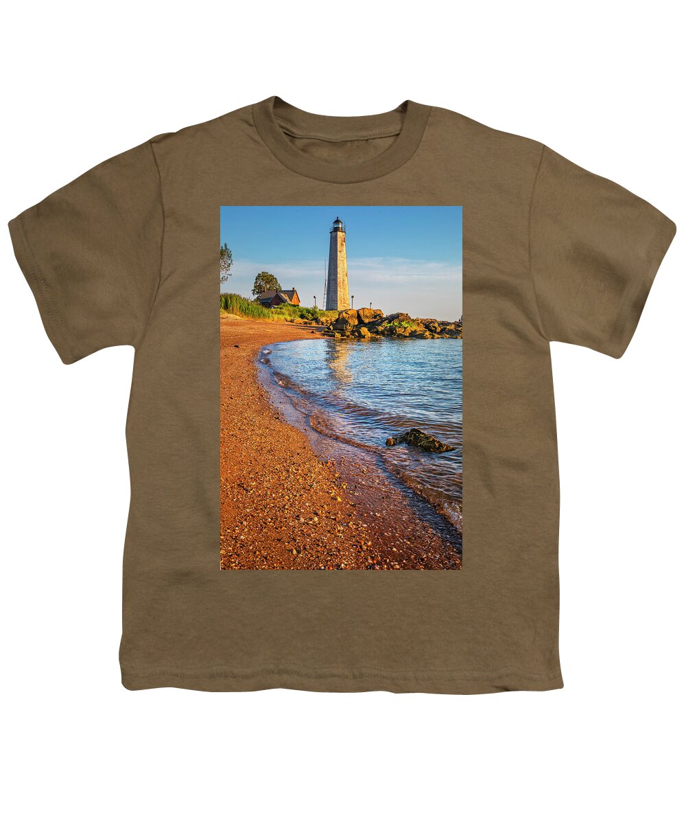Estock Youth T-Shirt featuring the digital art Lighthouse, New Haven, Connecticut #15 by Claudia Uripos