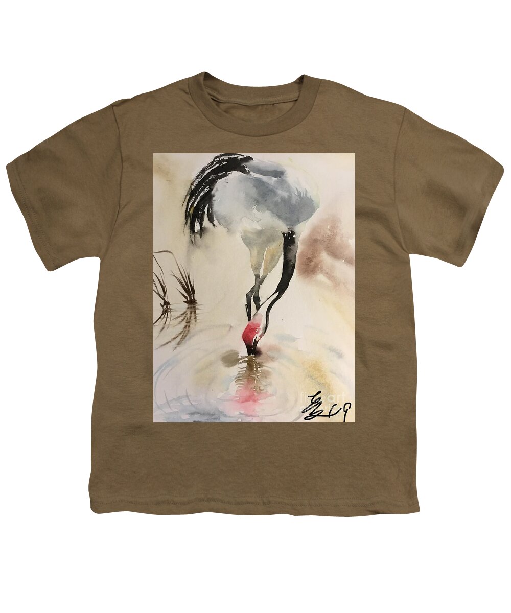 1712019 Youth T-Shirt featuring the painting 1712019 by Han in Huang wong