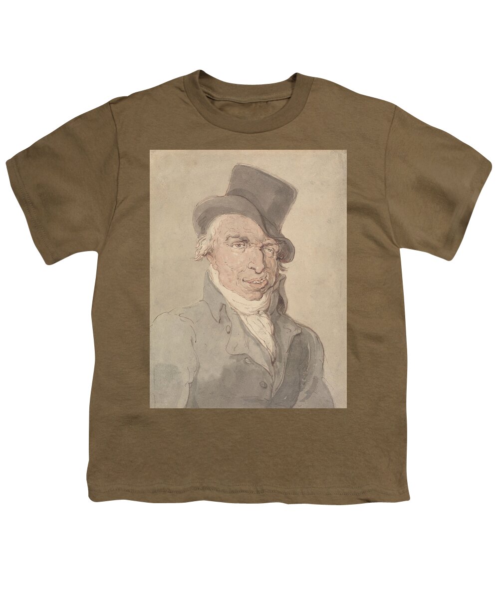 19th Century Art Youth T-Shirt featuring the drawing A Sporting Cove by Thomas Rowlandson