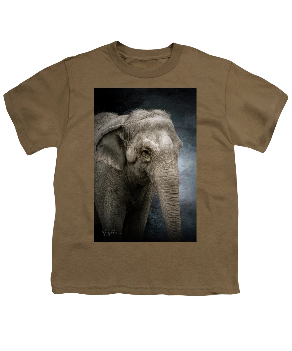 Elephant Youth T-Shirt featuring the photograph Adult Elephant by Randall Allen