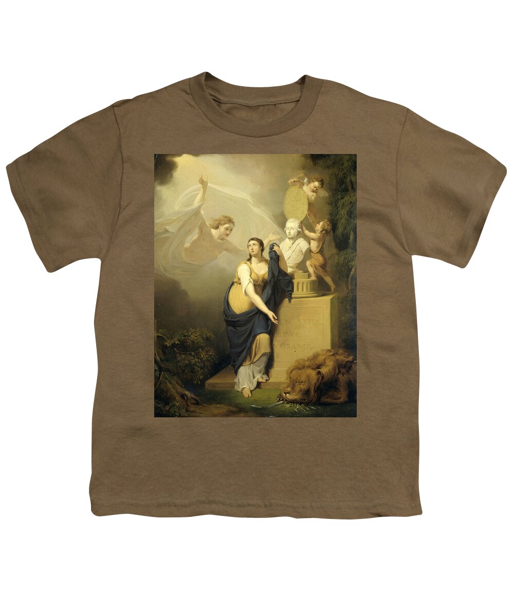18th Century Art Youth T-Shirt featuring the painting Allegory of the Death of Prince William V, 1806 by Jan Willem Pieneman
