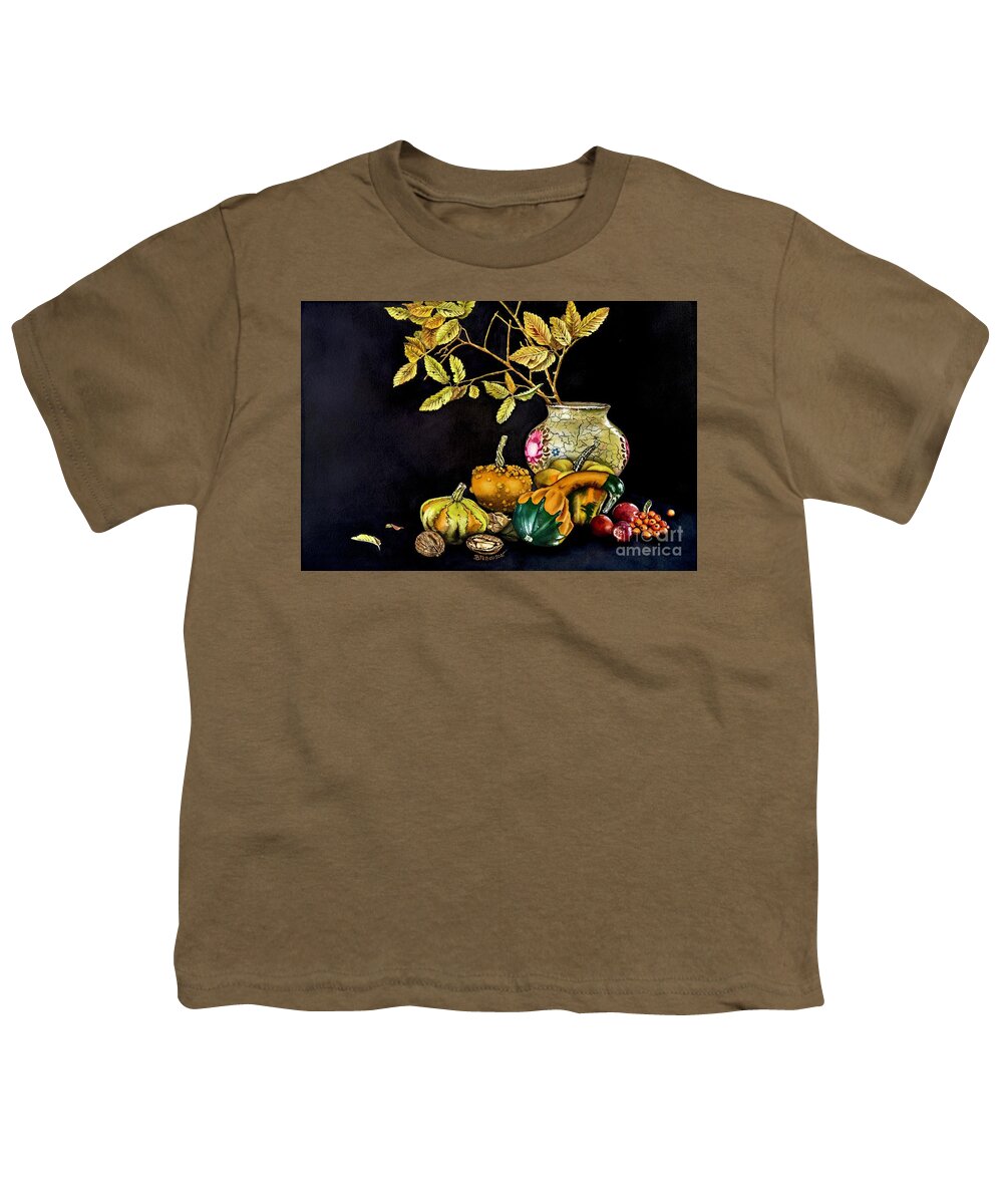 Autumn Youth T-Shirt featuring the painting Autumn Colors by Jeanette Ferguson