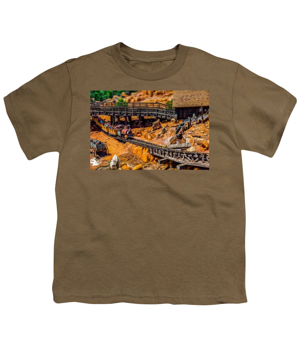  Youth T-Shirt featuring the photograph Big Thunder Mountain Railroad by Rodney Lee Williams