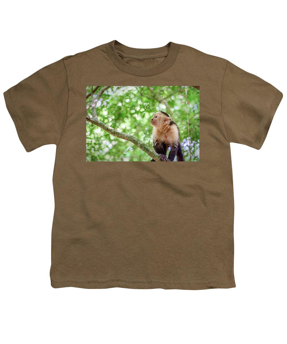 Monkey Youth T-Shirt featuring the photograph Billy the Monkey from Honduras by Mike Whalen