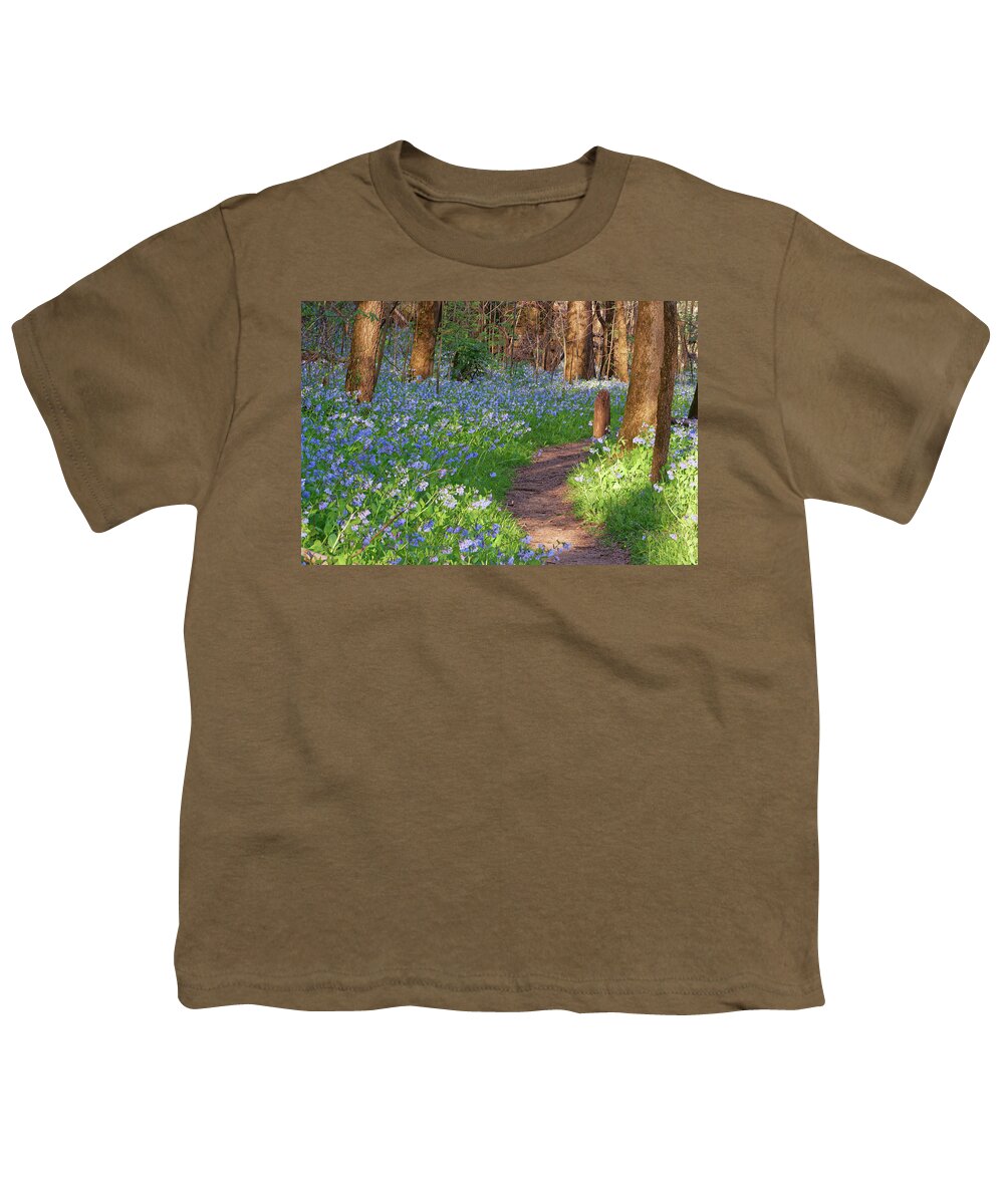 Path Youth T-Shirt featuring the photograph Bluebells by Robert Charity