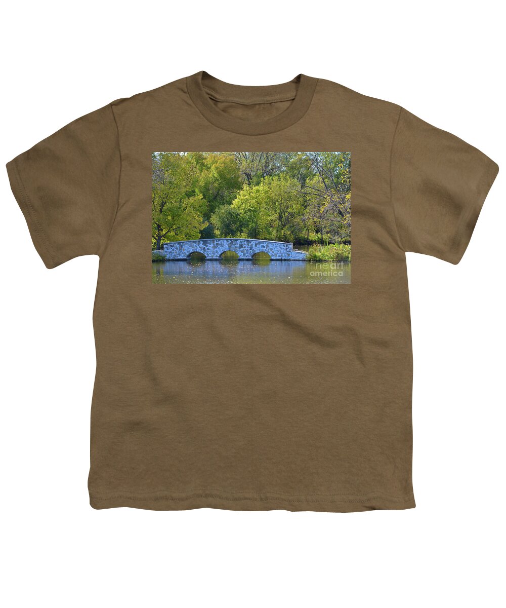 Nature Youth T-Shirt featuring the photograph Bridge to Autumn by Deb Halloran