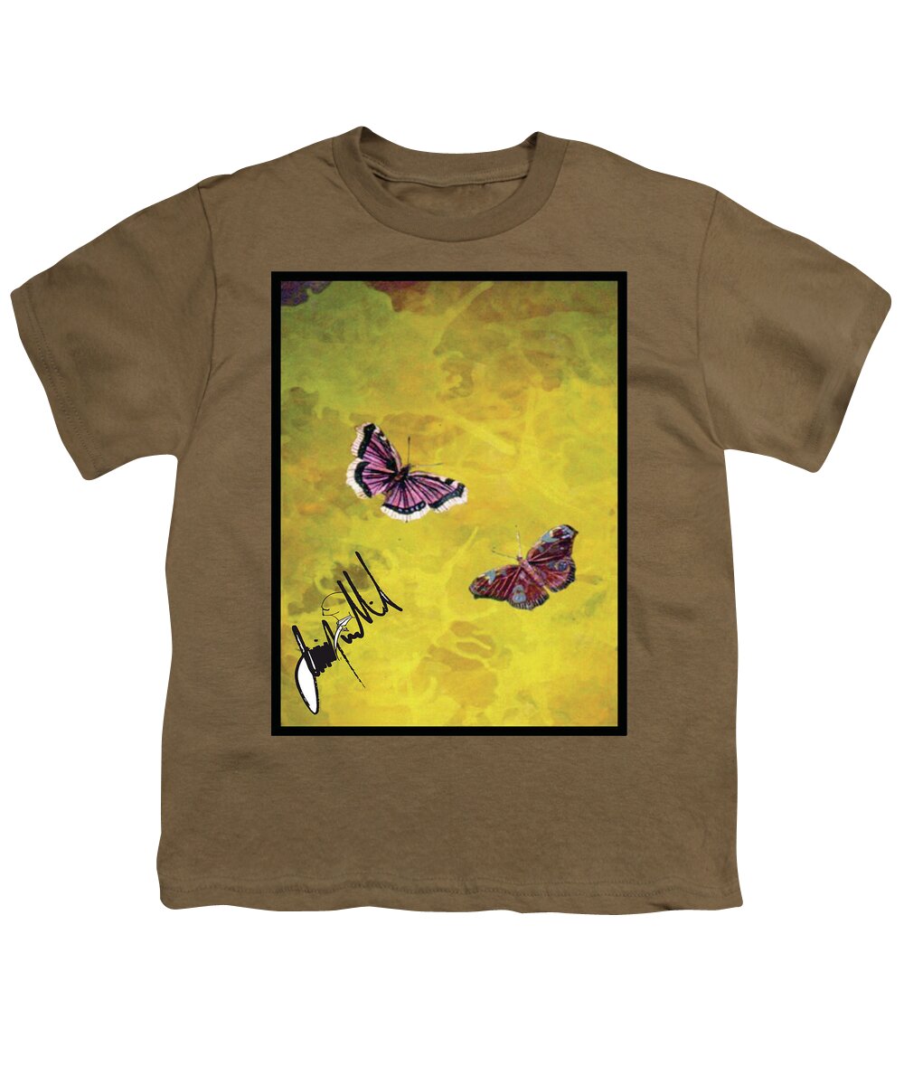  Youth T-Shirt featuring the digital art Butterflies by Jimmy Williams