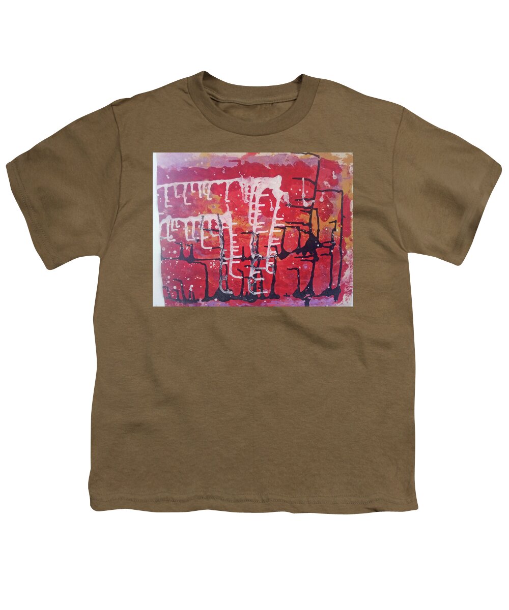  Youth T-Shirt featuring the painting Caos 12 by Giuseppe Monti
