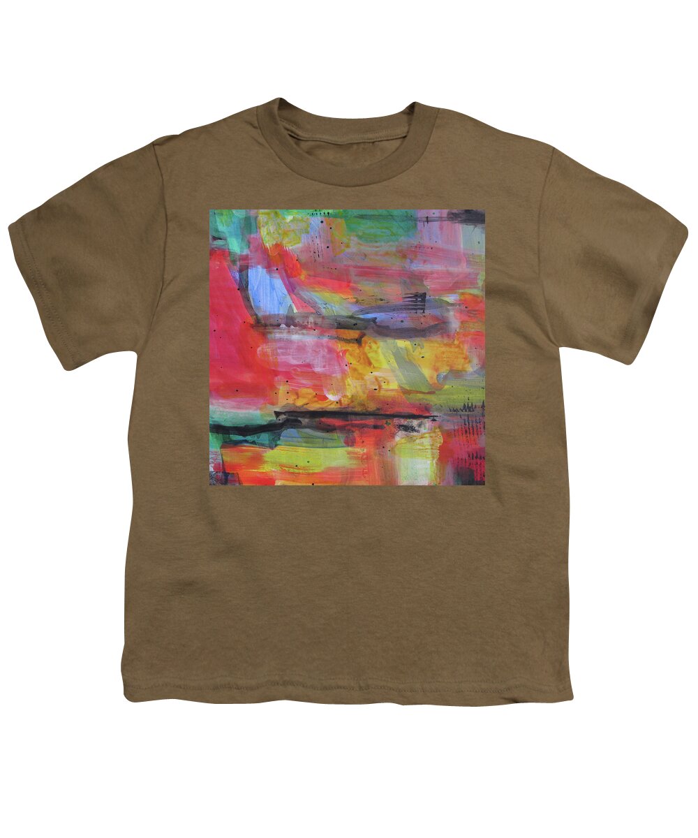 Abstract Youth T-Shirt featuring the painting Carnival Ride II by Christine Chin-Fook