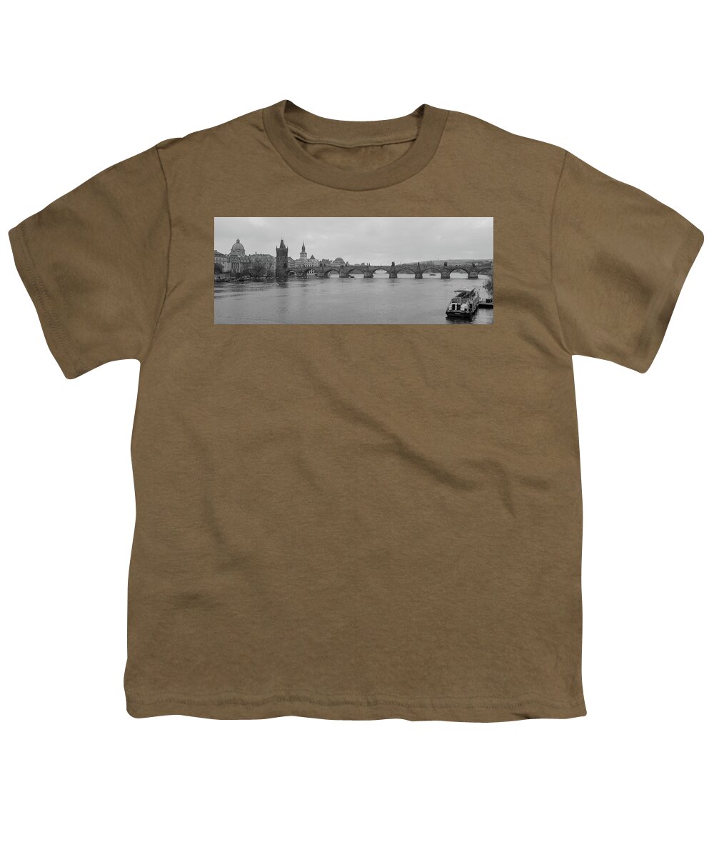 Charles Bridge Youth T-Shirt featuring the photograph Charles Bridge in Prague by Mark Duehmig