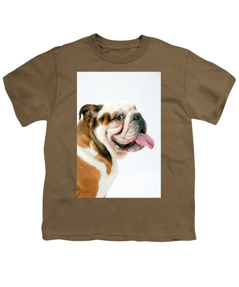 18 Months Youth T-Shirt featuring the photograph Cheeky British Bulldog by Seeables Visual Arts