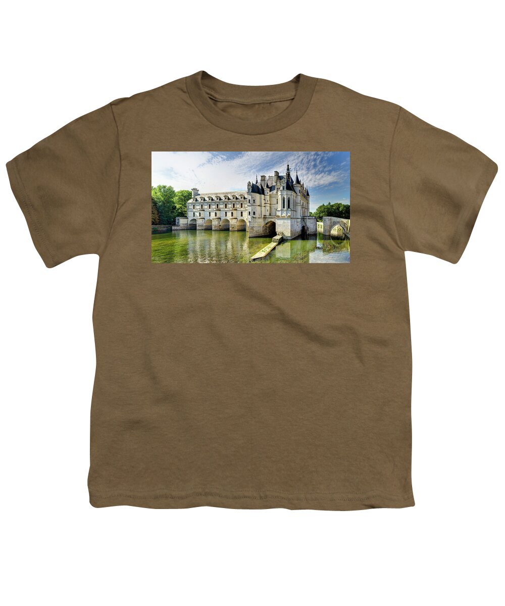 Chateau De Chenonceau Youth T-Shirt featuring the photograph Chenonceau from the North Bank Short by Weston Westmoreland