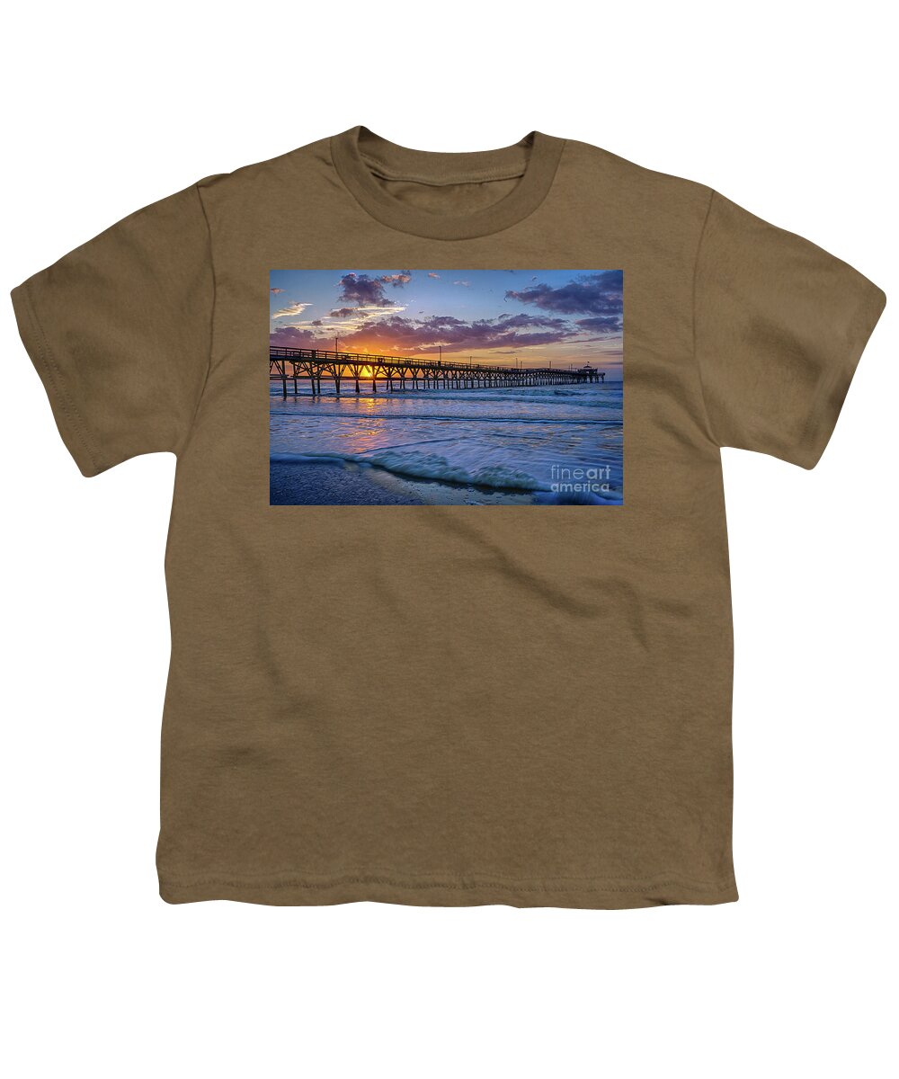 Cherry Grove Youth T-Shirt featuring the photograph Cherry Grove Purple Sunrise by David Smith