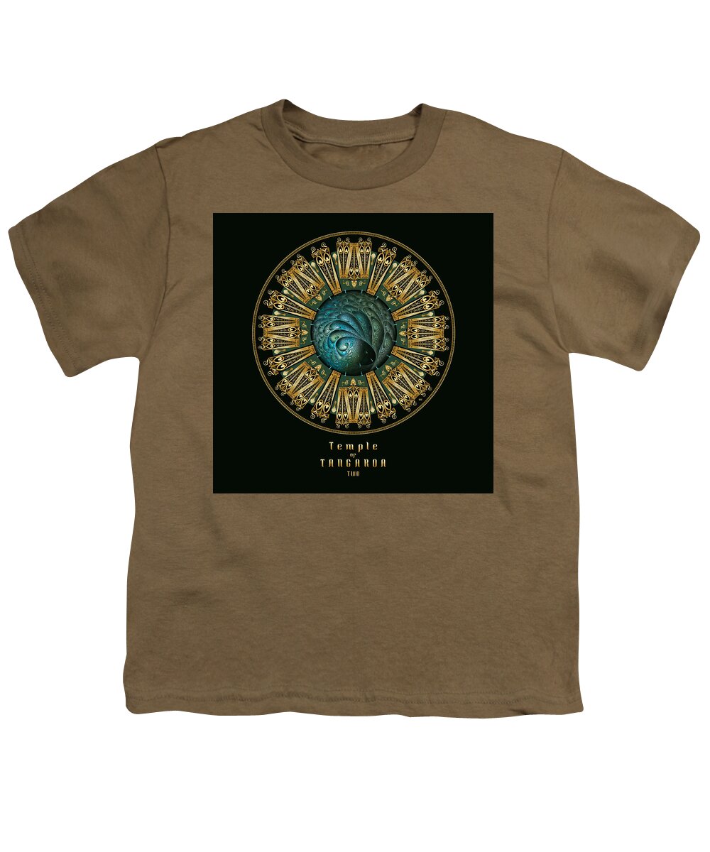 Mandala Youth T-Shirt featuring the digital art Circumplexical No 3726 by Alan Bennington