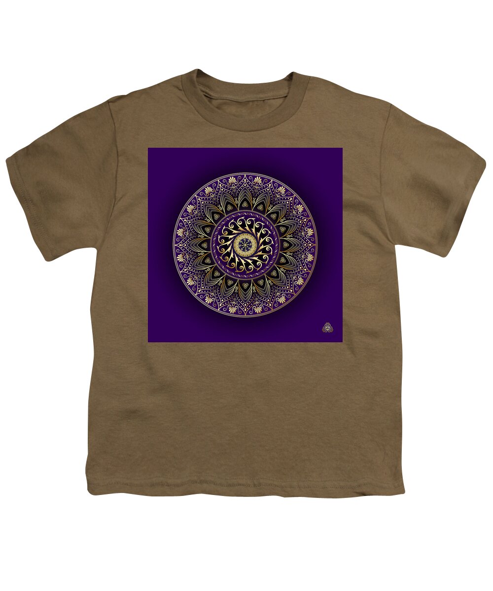 Mandala Youth T-Shirt featuring the digital art Circumplexical No 4006 by Alan Bennington