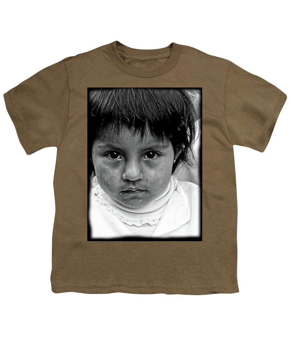 Girl Youth T-Shirt featuring the photograph Cuenca Kids 1195 by Al Bourassa