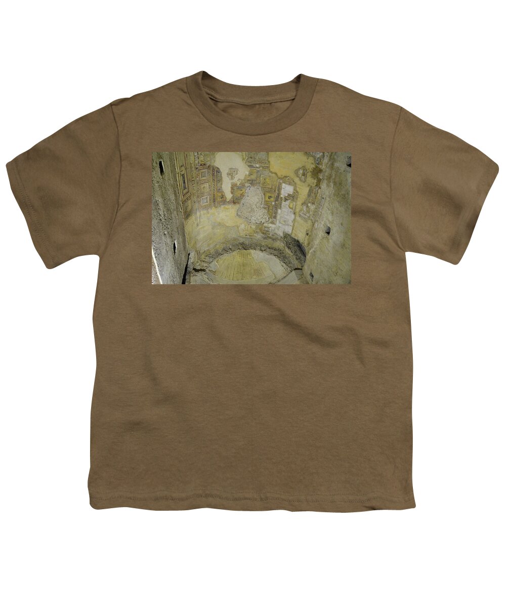 Travelpixpro Youth T-Shirt featuring the photograph Domus Aurea Vaulted Ceiling Designs Rome Italy by Shawn O'Brien
