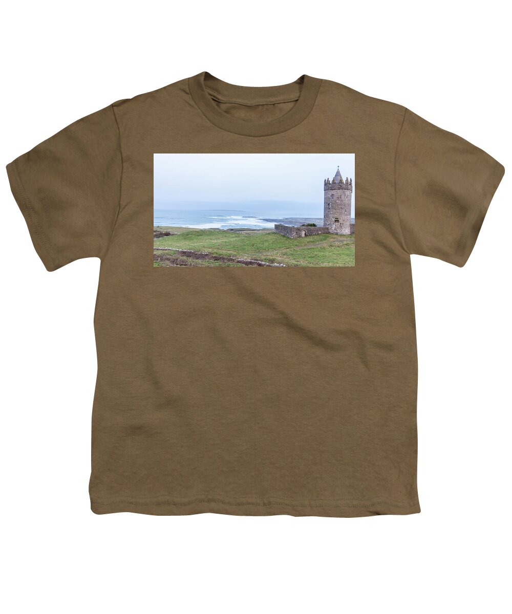 Canon Travel Photography Youth T-Shirt featuring the photograph Doonagore Castle in Ireland by John McGraw