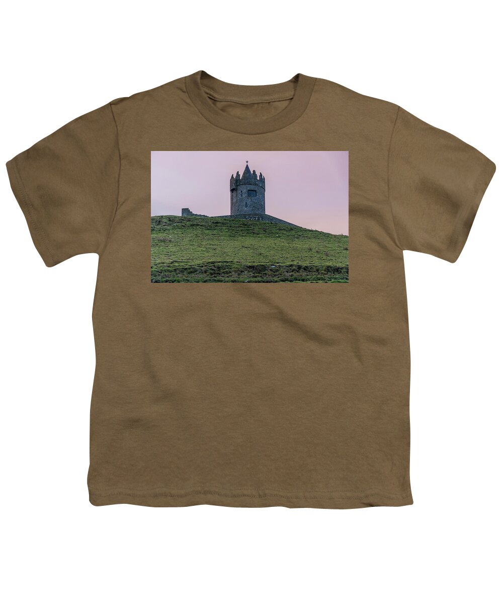 Canon Travel Photography Youth T-Shirt featuring the photograph Doonagore Castle Ireland by John McGraw