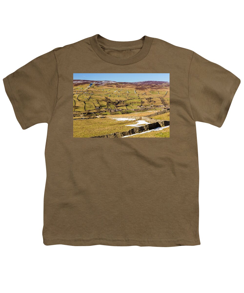 Estock Youth T-Shirt featuring the digital art England, Yorkshire Dales National Park by Sebastian Wasek