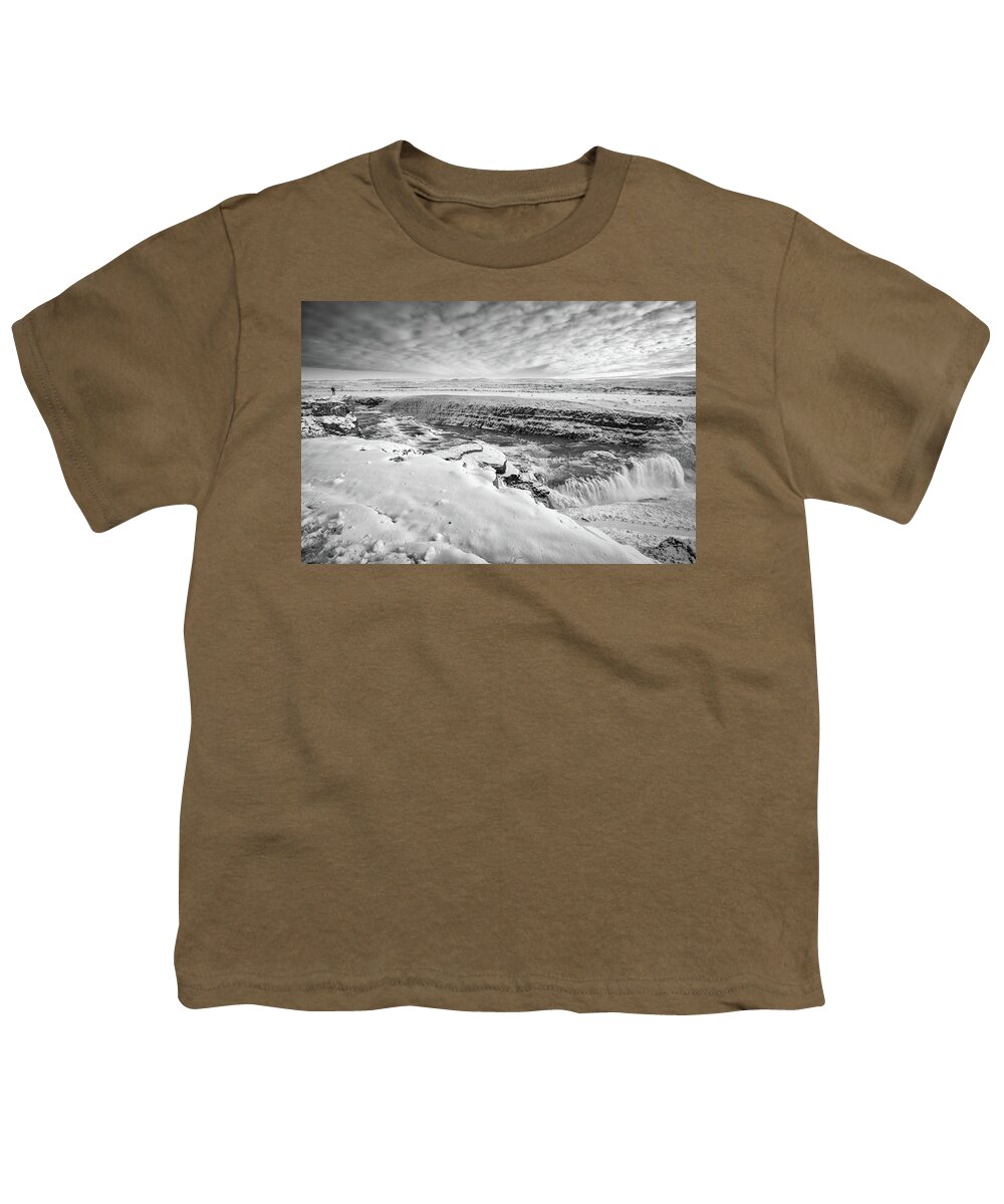 Gullfoss Youth T-Shirt featuring the photograph Gullfoss 1 by Nigel R Bell
