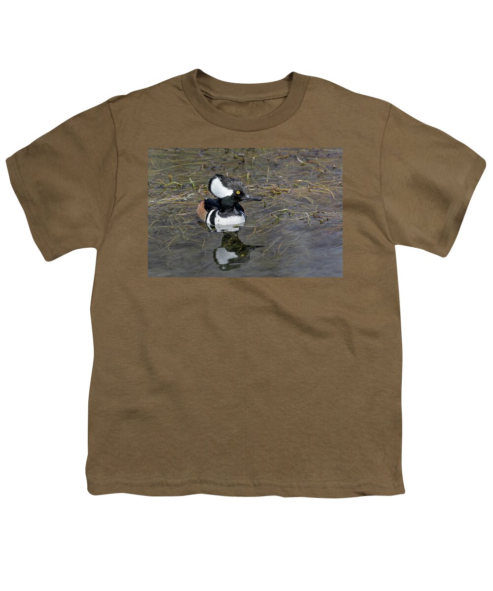 Hooded Youth T-Shirt featuring the photograph Hooded Merganser by Ronnie And Frances Howard