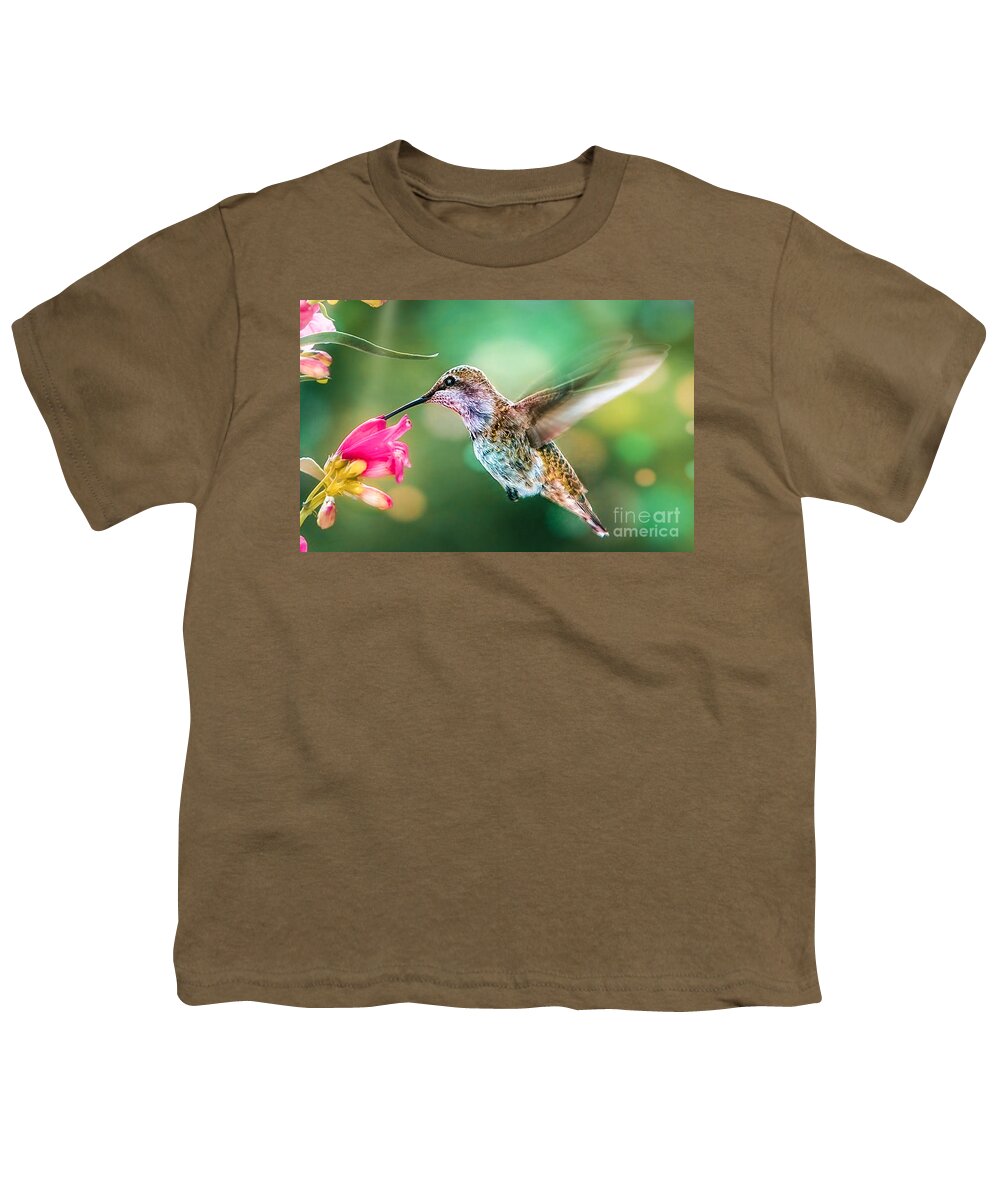 Hummingbirds Youth T-Shirt featuring the photograph Hummingbird ll by Peggy Franz