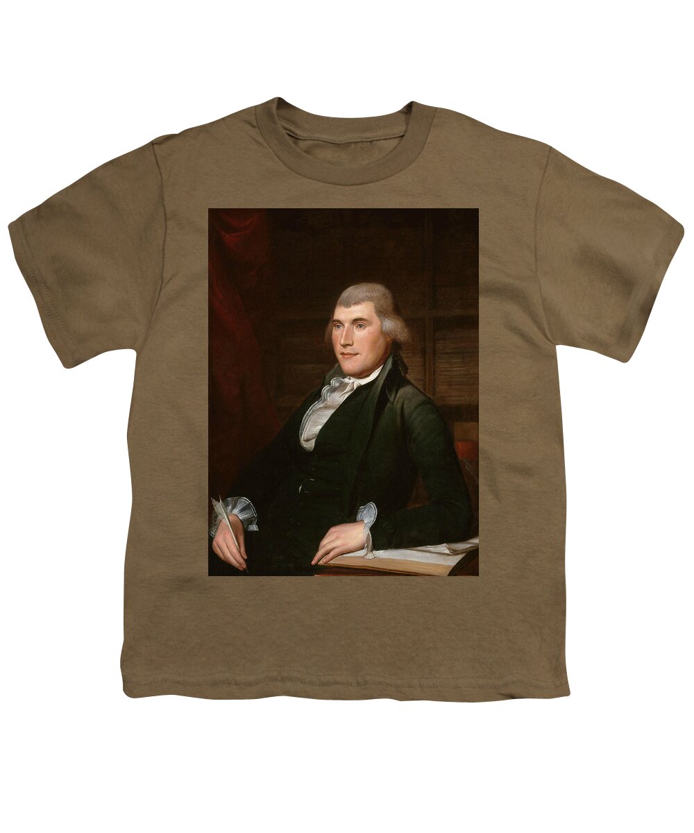 18th Century Art Youth T-Shirt featuring the painting John Nicholson by Charles Willson Peale