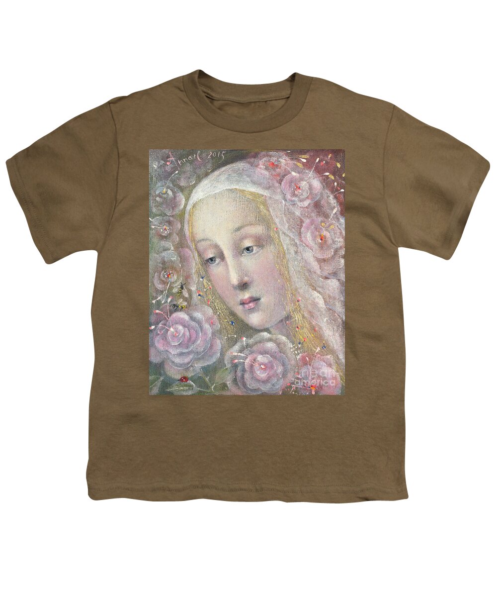 Figure Youth T-Shirt featuring the painting Kisses of the Wind by Annael Anelia Pavlova