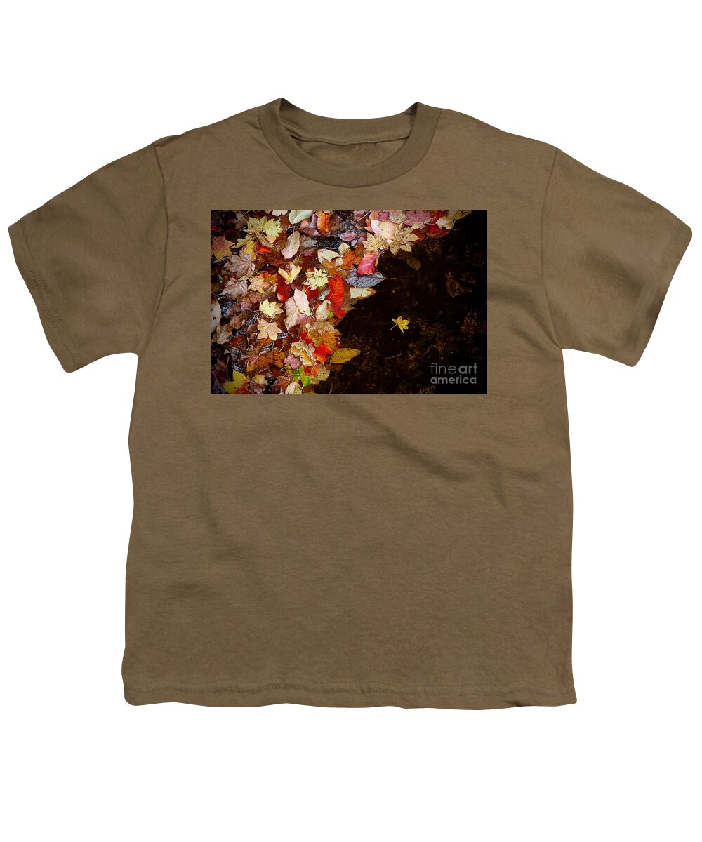 The Fall Youth T-Shirt featuring the photograph Lone Leaf by American School