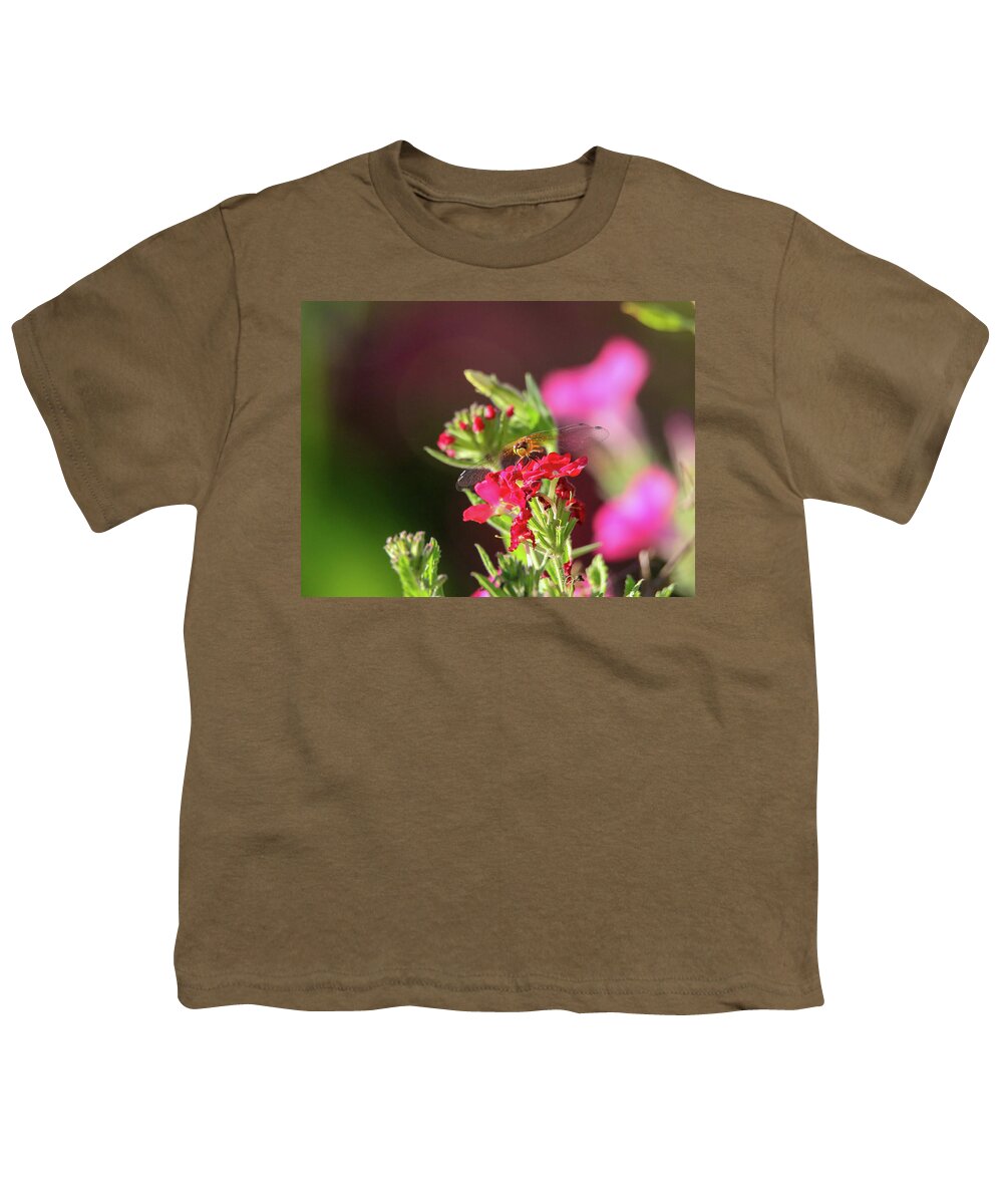 Meadow Hawk Dragonfly Youth T-Shirt featuring the photograph Meadow Hawk Dragonfly 1 by Brook Burling