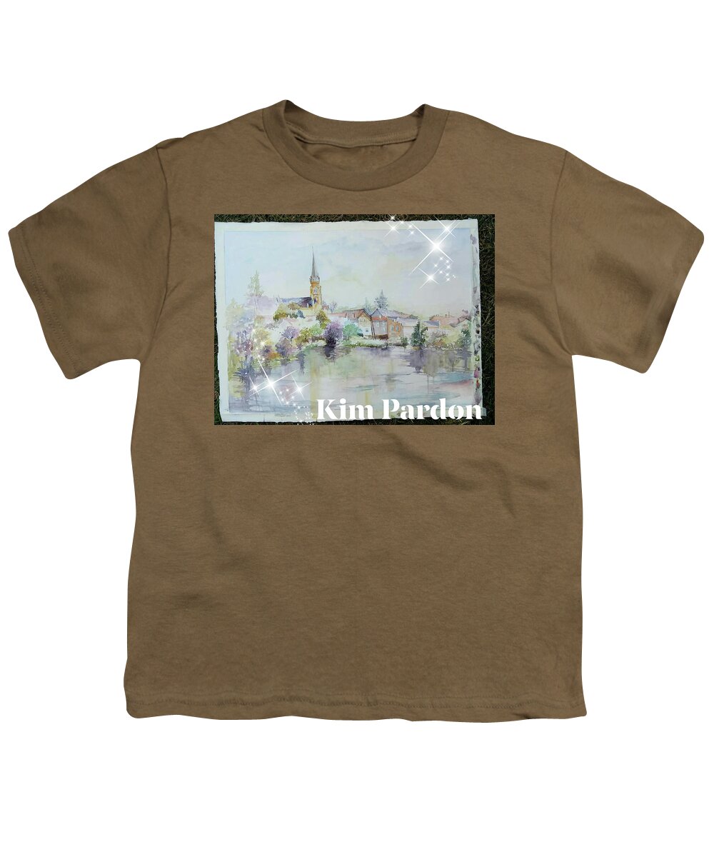  Youth T-Shirt featuring the painting Montmorillon 85 by Kim PARDON