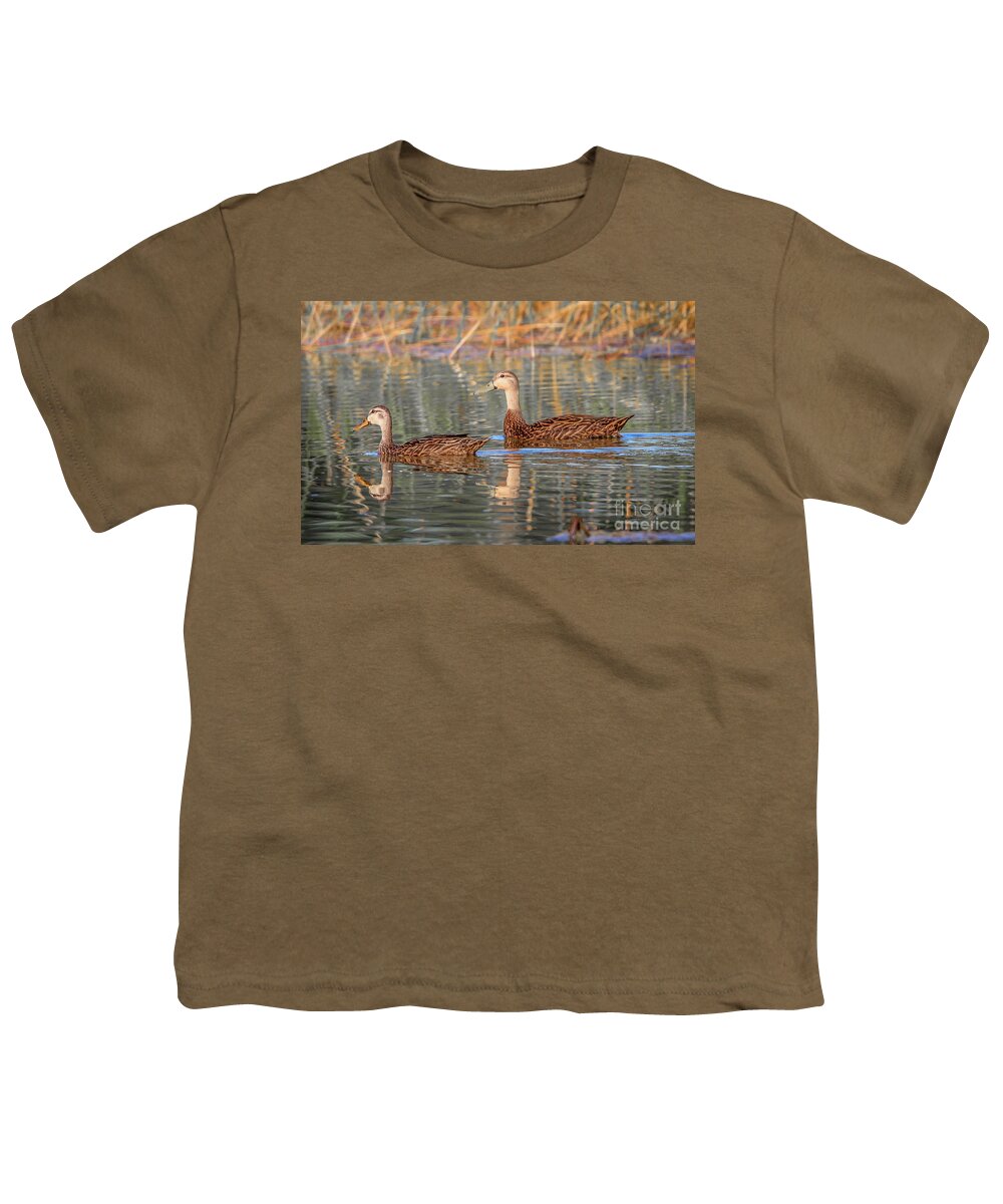 Duck Youth T-Shirt featuring the photograph Mottled Duck Reflection by Tom Claud