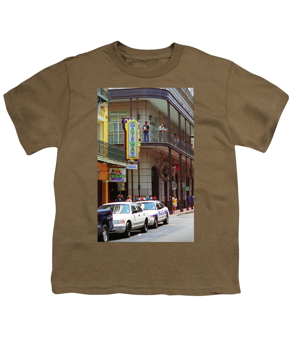America Youth T-Shirt featuring the photograph New Orleans Streets 2004 #4 by Frank Romeo