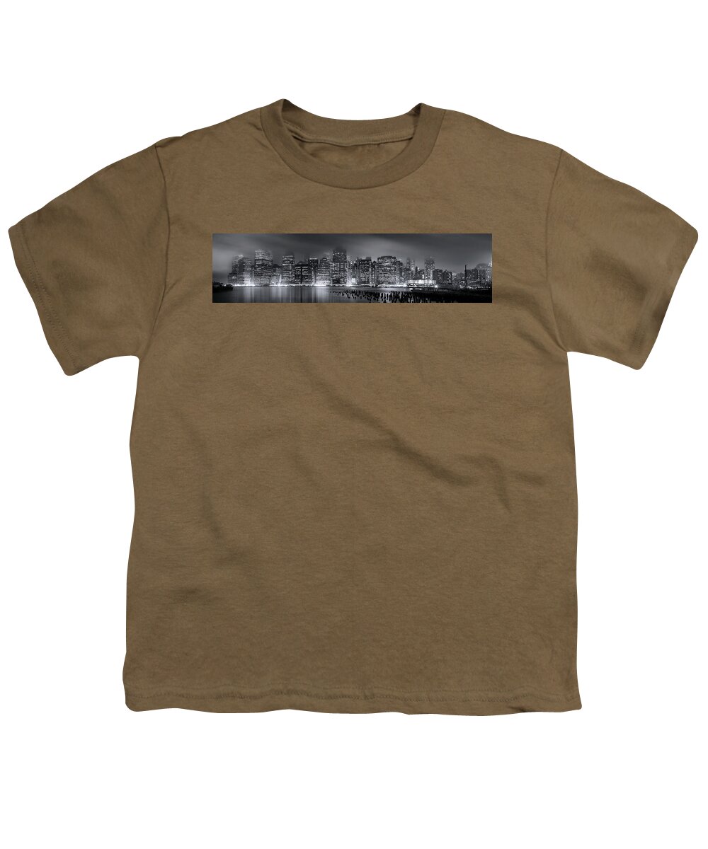New York Youth T-Shirt featuring the photograph New York Strip by Mark Andrew Thomas