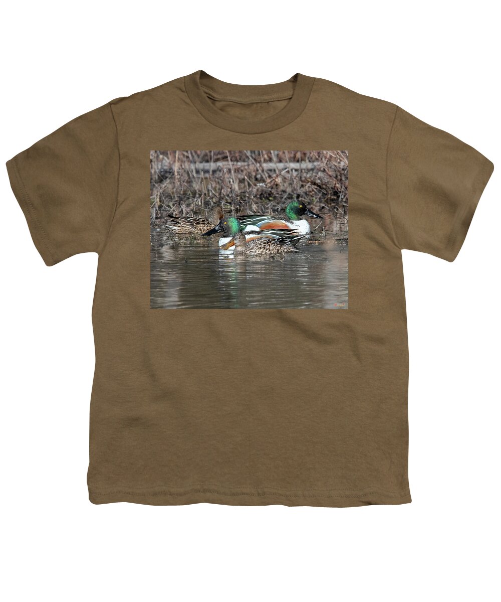 Nature Youth T-Shirt featuring the photograph Northern Shoveler Pairs DWF0186 by Gerry Gantt