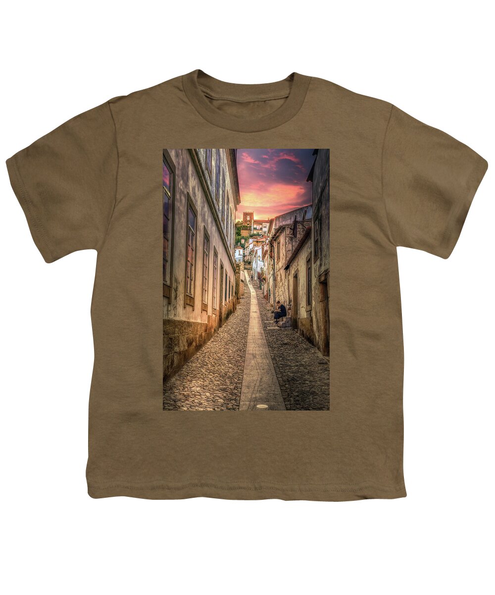 Sunset Youth T-Shirt featuring the photograph Nova Street Castelo Branco by Micah Offman