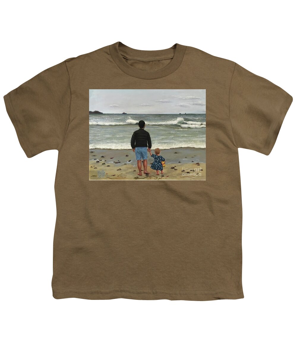 Ocean Youth T-Shirt featuring the painting Ocean view by Ella Boughton