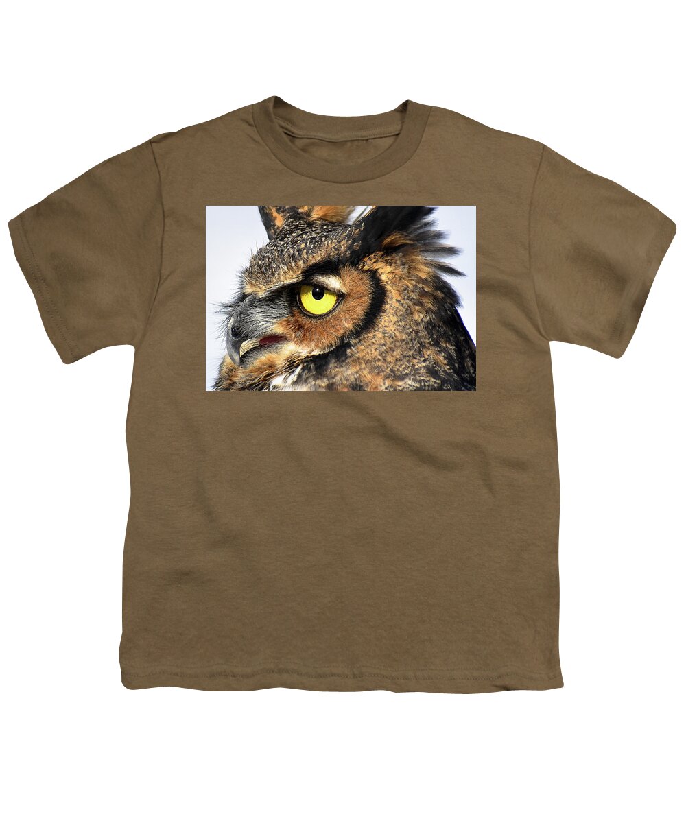 Owl Youth T-Shirt featuring the photograph Owl by Michelle Wittensoldner