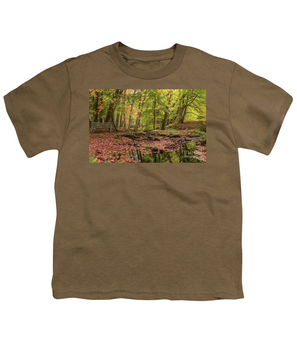 Maine Youth T-Shirt featuring the photograph Peaceful Woods by Karin Pinkham