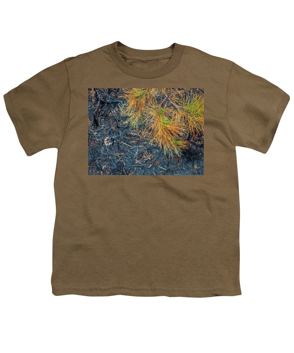Barrens Youth T-Shirt featuring the photograph Pine Barrens Burn by Louis Dallara