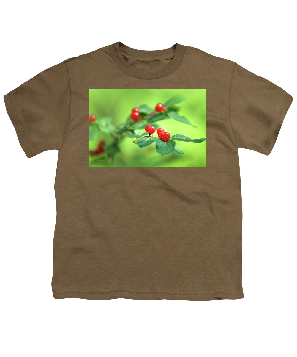 Christmas Youth T-Shirt featuring the photograph Red Berries by Christina Rollo