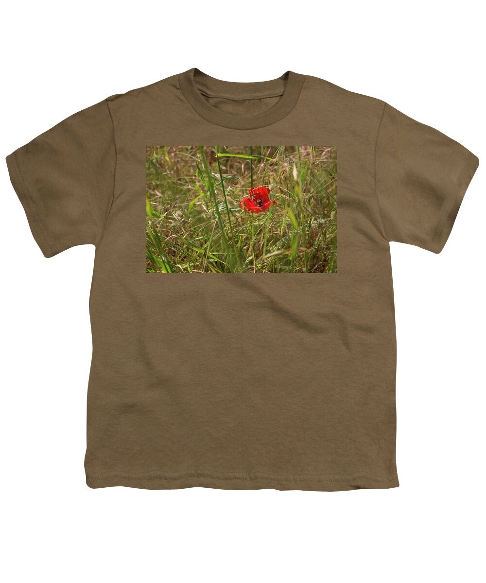Poppy Youth T-Shirt featuring the photograph Red poppy by Vivida Photo PC