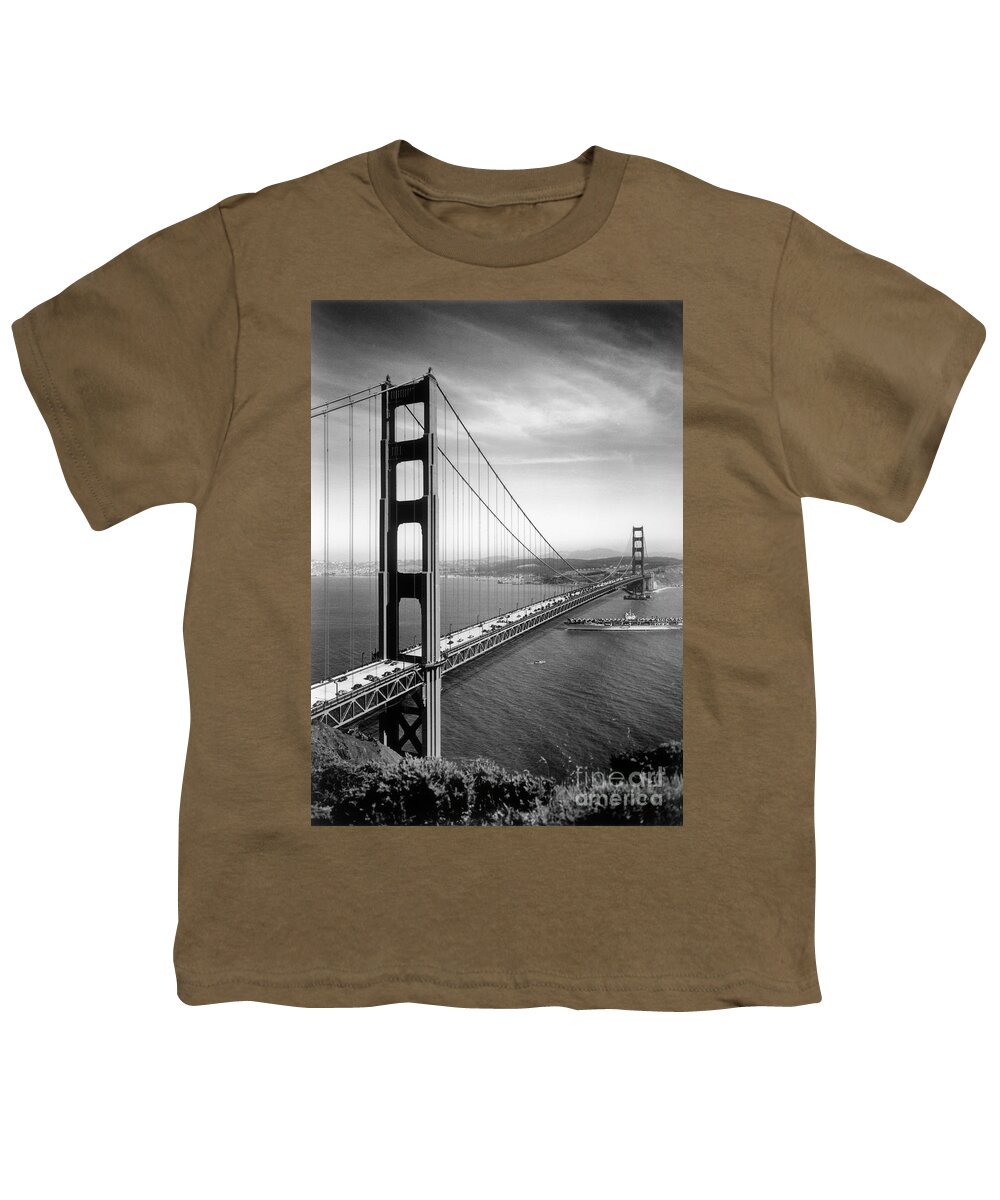 San Francisco Youth T-Shirt featuring the painting San Francisco Bridge by Mindy Sommers