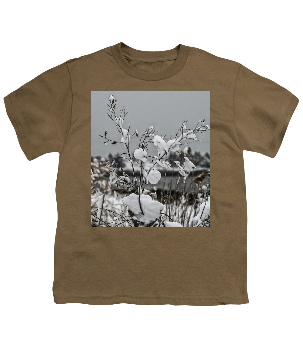 2017 Youth T-Shirt featuring the photograph Snow Bush - 2090844 by Deidre Elzer-Lento