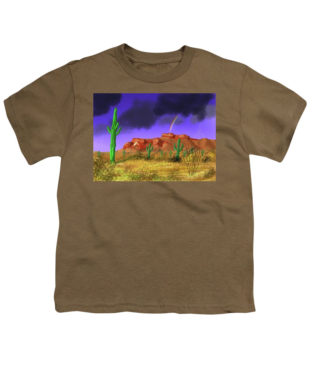 Superstition Youth T-Shirt featuring the digital art Superstition Splendor by Chance Kafka