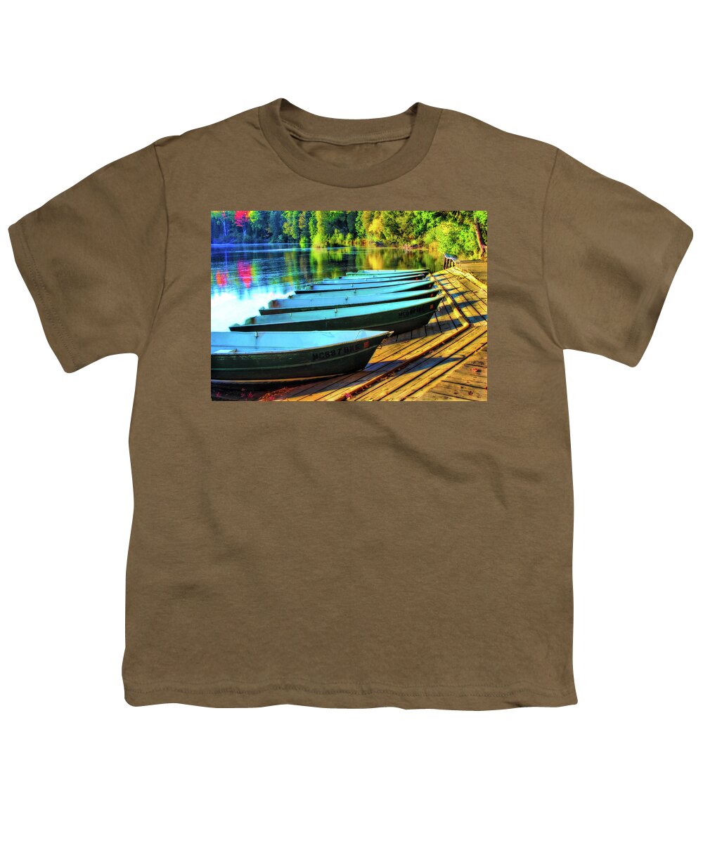 Tahquamenon Falls Youth T-Shirt featuring the photograph Tahquamenon Falls Boat Dock by Pat Cook