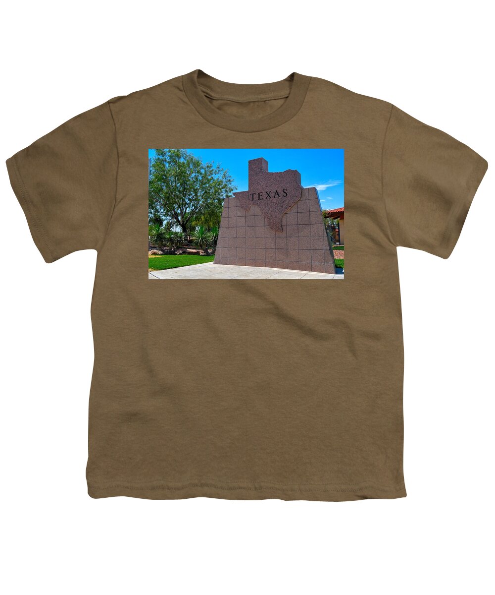 Texas Youth T-Shirt featuring the photograph Texas State Shape by Chance Kafka