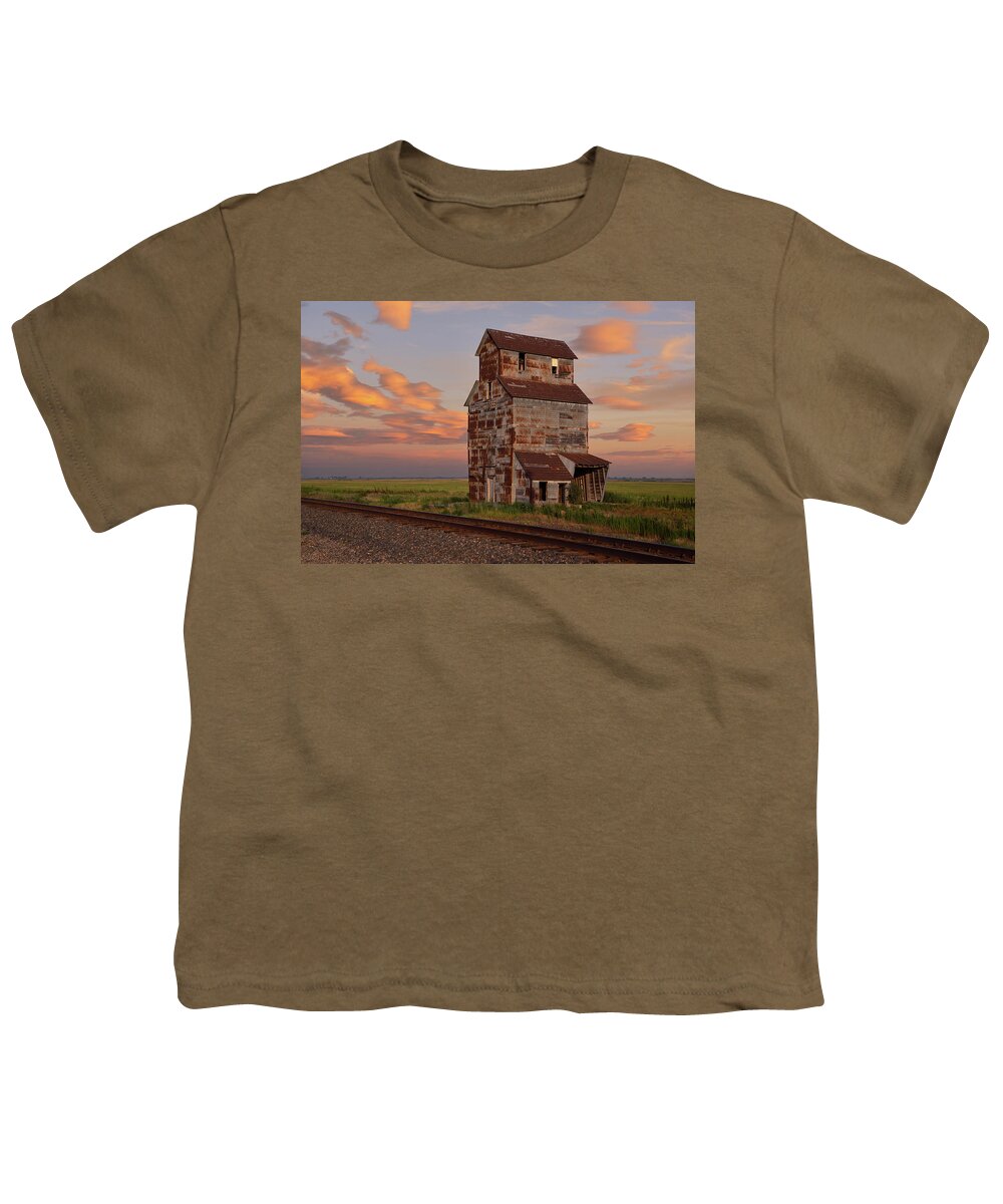 Kansas Youth T-Shirt featuring the photograph The Grain Doesn't Flow Anymore by Darren White