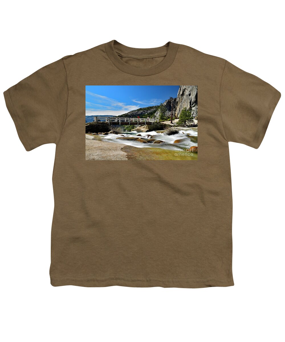 Merced River Youth T-Shirt featuring the photograph The Merced River at Yosemite by Amazing Action Photo Video